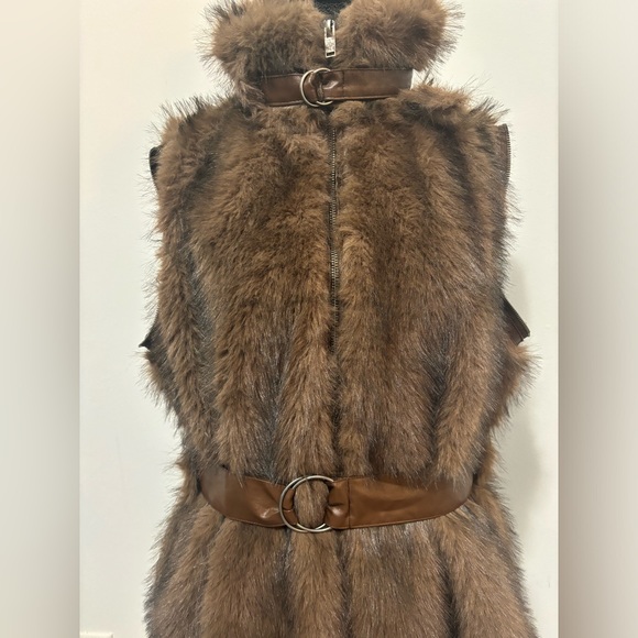 Dolls Kill / Darker Wavs Dark Brown Chamber Faux Fur Jacket w Removable … - Picture 9 of 13